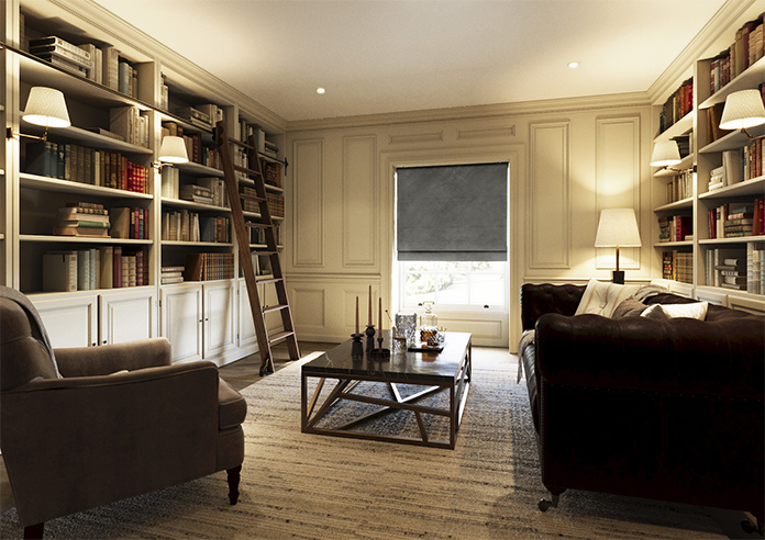 Odessa Velvet, Slate - Roman Blind - Image 6